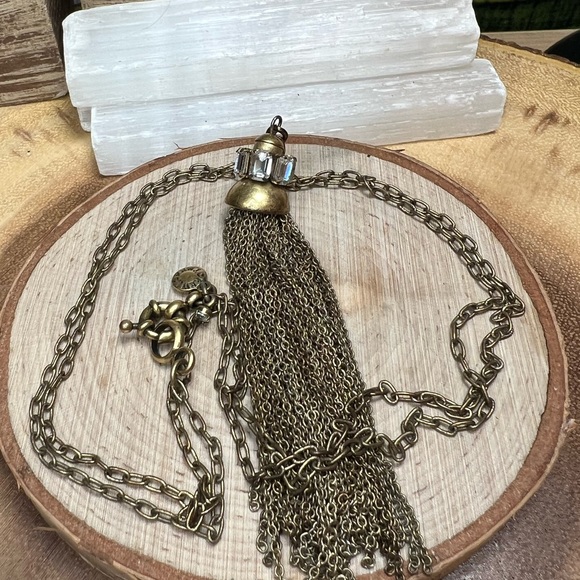 VTG| J.Crew Tassel Chain Necklace ✨ - Picture 2 of 8